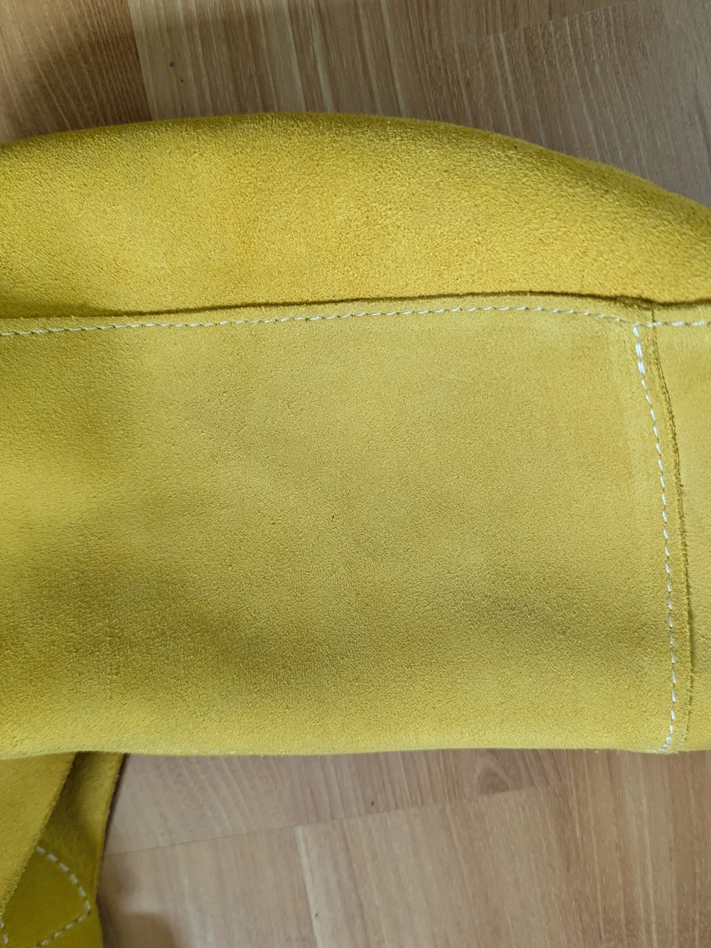 Portland Leather Goods Yellow Suede Hobo Bag Slouchy Crossbody
